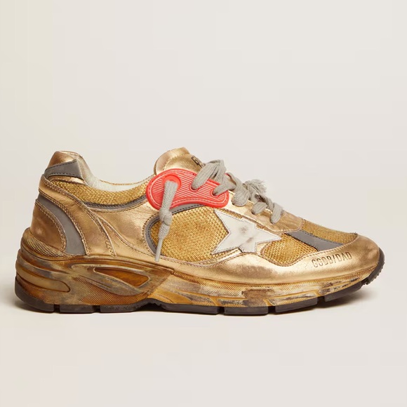Golden Goose Women's Metallic Gold Sneakers - Picture 1 of 4